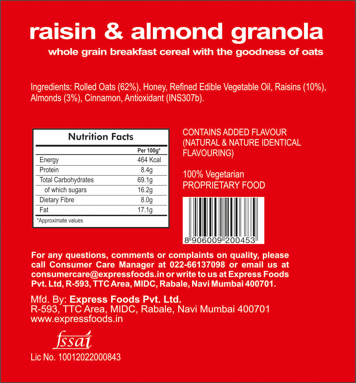 Raisin & Almond Granola